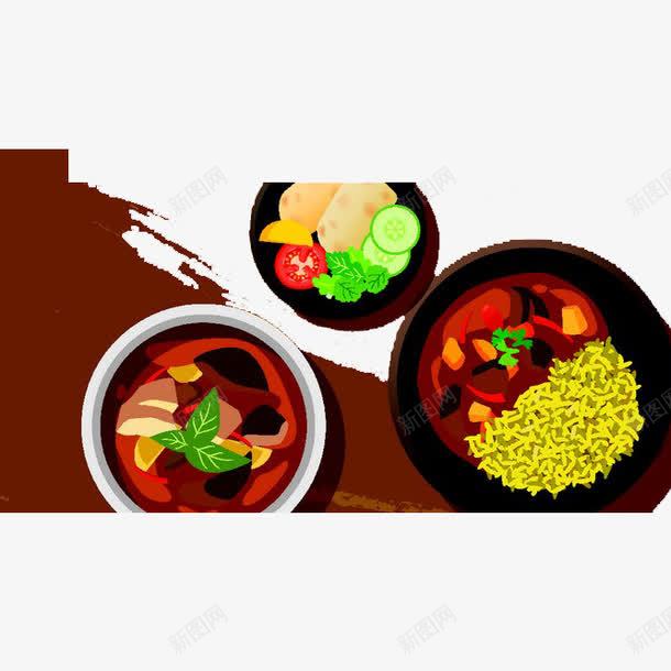 拉面美食png免抠素材_新图网 https://ixintu.com 拉面美食 棕色 海报元素 牛肉汤