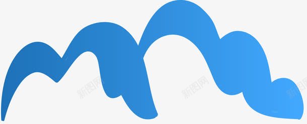 蓝色山峰图png免抠素材_新图网 https://ixintu.com 卡通图案 山 山坡 山峰 山顶 扁平化小山 扁平化矢量图 扁平小山 旅游 蓝色 郊外 高山