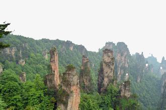 绿色葱葱的群山png免抠素材_新图网 https://ixintu.com 张家界 旅游 绿色的山 风景