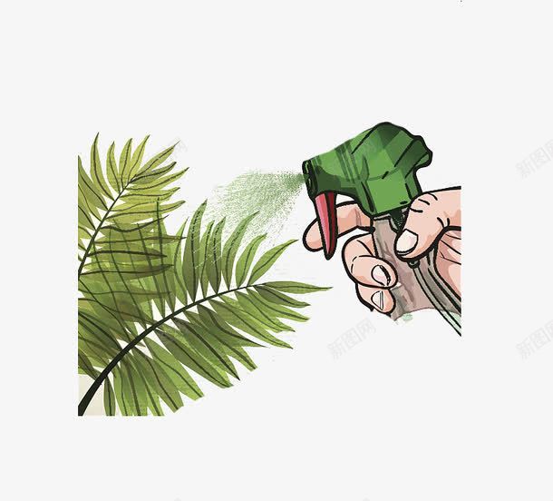 正在给植物清洁的画面png免抠素材_新图网 https://ixintu.com 减少污染 打扫 打扫卫生 扫尘 杀菌 清洁卫生