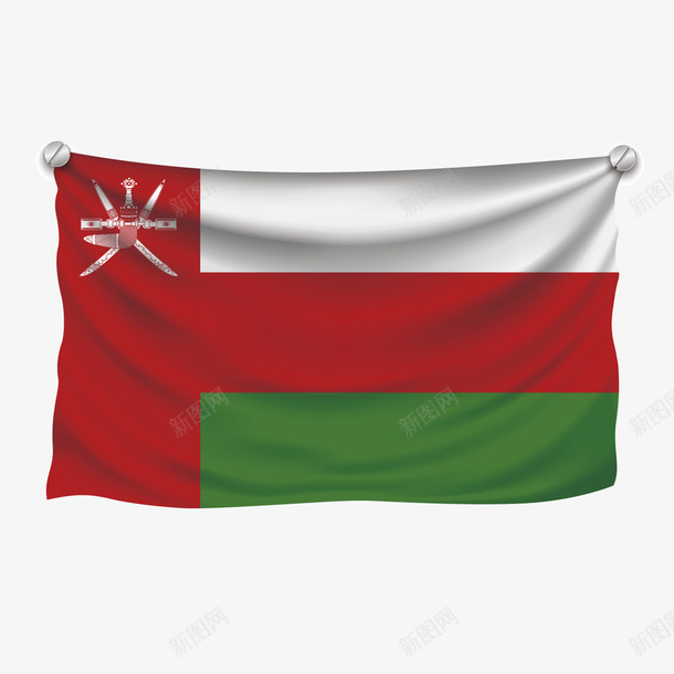 旗标国家阿曼矢量图ai免抠素材_新图网 https://ixintu.com 国家 旗标 阿曼 矢量图