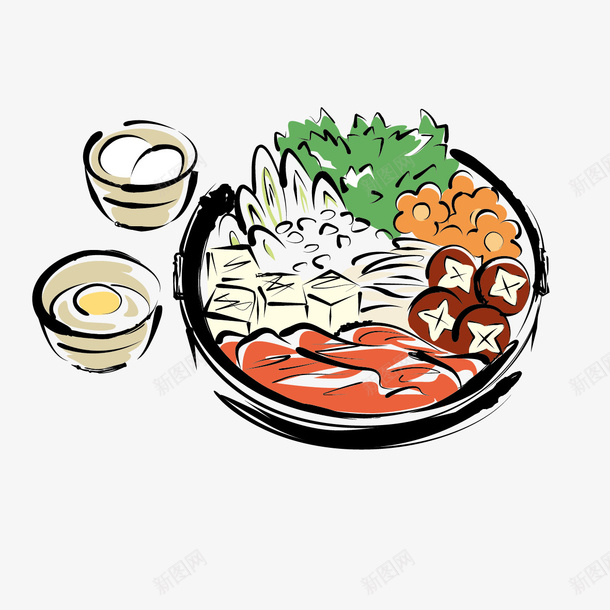 鸡蛋和肉矢量图ai免抠素材_新图网 https://ixintu.com 肉 蔬菜 鸡蛋 矢量图