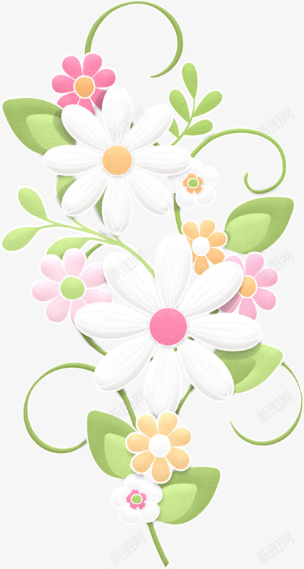 小清新装饰花纹png免抠素材_新图网 https://ixintu.com 卡通 小清新 手绘 花纹 装饰