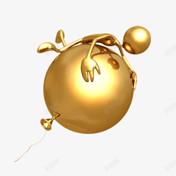 气球上的金色小人png免抠素材_新图网 https://ixintu.com 3D灏忎汉 姘旂悆涓婄殑閲戣壊灏忎汉 鍟嗗姟 鐢靛瓙 閲戣壊灏忎汉