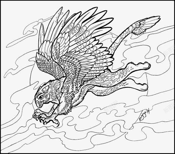 中国风手插画龙png免抠素材_新图网 https://ixintu.com 中国风手插画龙