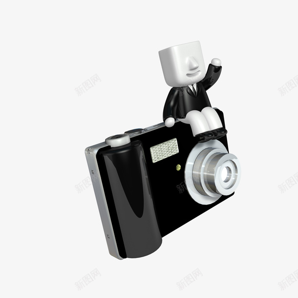相机拍摄小人psd免抠素材_新图网 https://ixintu.com 工具 摄影 摄影道具 相机拍摄动画