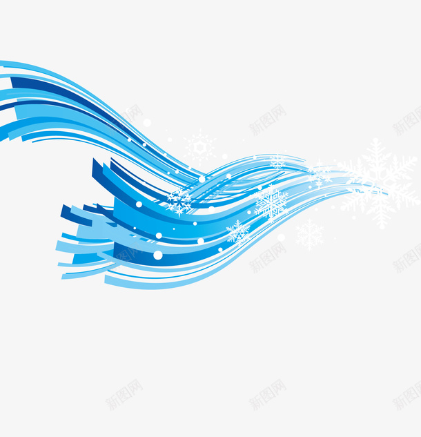 蓝色色调线条雪花矢量图ai免抠素材_新图网 https://ixintu.com 线条雪花 线条雪花免费png下载 线条雪花矢量图 蓝色色调线条雪花 矢量图