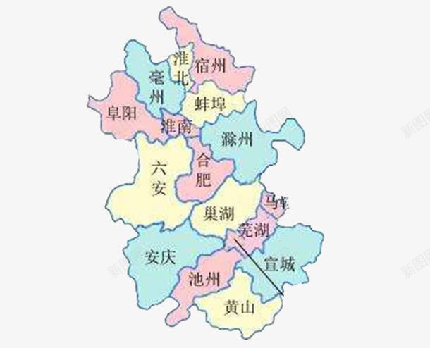 卡通安徽地图png免抠素材_新图网 https://ixintu.com 卡通 城市 安徽地图
