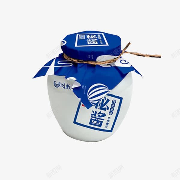 蓝白秘制酱汁png免抠素材_新图网 https://ixintu.com 产品实物 陶瓷 香甜