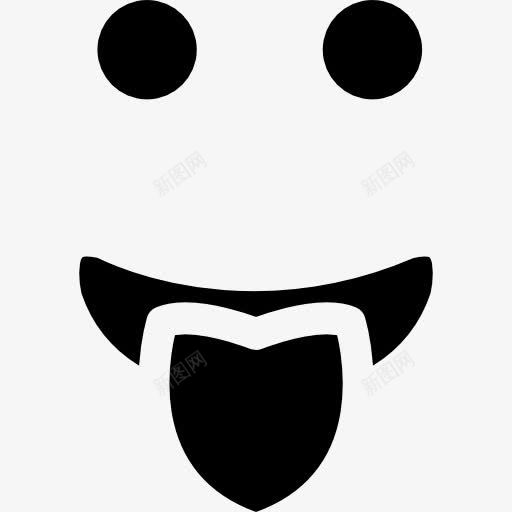 表情平方圆的脸用舌头从嘴里图标png_新图网 https://ixintu.com 嘴 平方 接口 脸 舌的表情 表情