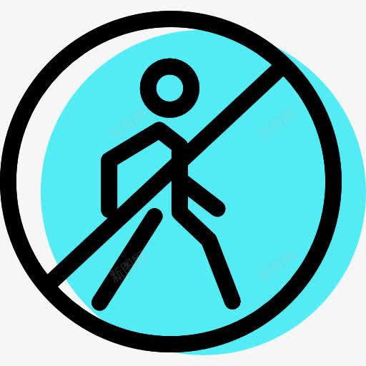 行人图标png_新图网 https://ixintu.com 义务 交通标志 圆形 标志 行人