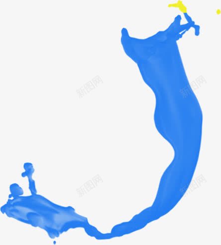 蓝色时尚清新卡通水流png免抠素材_新图网 https://ixintu.com 卡通 时尚 水流 清新 蓝色