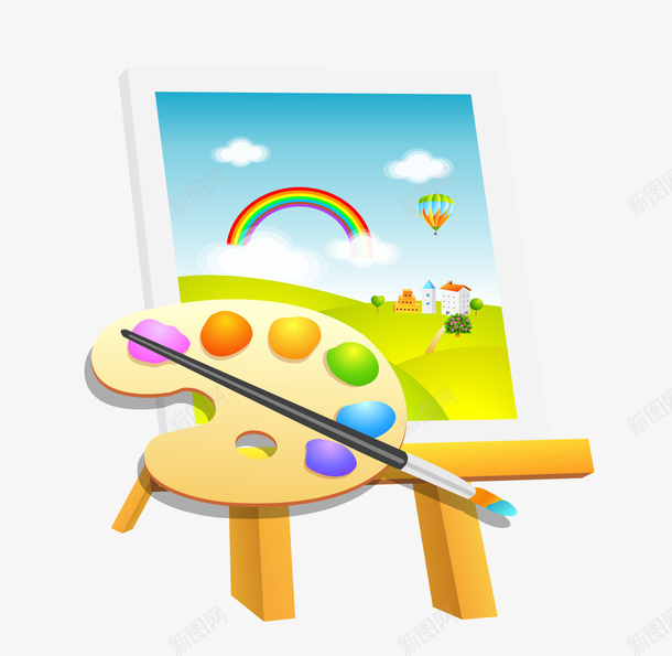 手绘插画矢量图图标ai_新图网 https://ixintu.com icon 图标 图标设计 画板 画板icon 画板图标 画板矢量图 艺术icon 艺术图标 矢量图