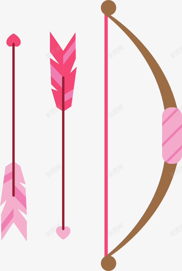 情人节红色爱心弓箭png免抠素材_新图网 https://ixintu.com 情人节 爱心弓箭 爱心羽箭 爱情 爱神弓箭 红色爱心