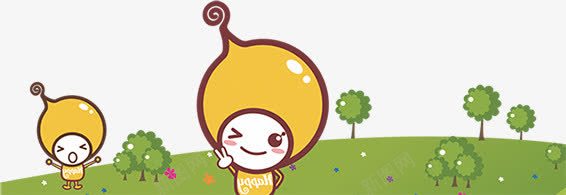 手绘卡通草地小人装饰png免抠素材_新图网 https://ixintu.com 卡通 小人 草地 装饰