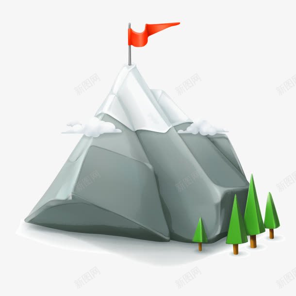 假山峰元素png免抠素材_新图网 https://ixintu.com png图片素材 免费png素材 山峰 树木 高山