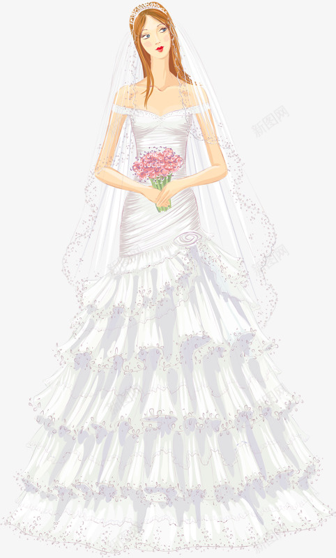 婚纱女孩png免抠素材_新图网 https://ixintu.com 女孩 婚礼 婚纱 漂亮