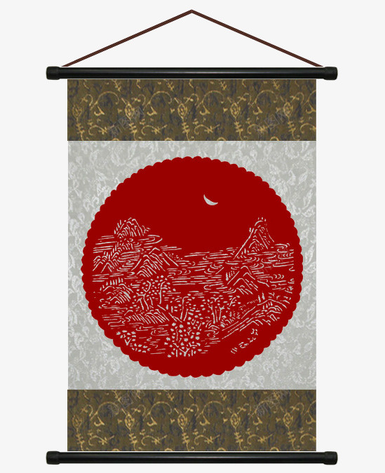 艺术画轴png免抠素材_新图网 https://ixintu.com 国画画轴 大画轴 水墨画轴 画轴 画轴png 艺术画轴