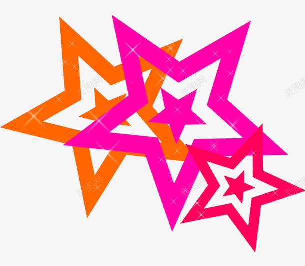 斑驳彩色无星线条png免抠素材_新图网 https://ixintu.com 五角星 彩色 斑驳 无星线条 红色 线条五星