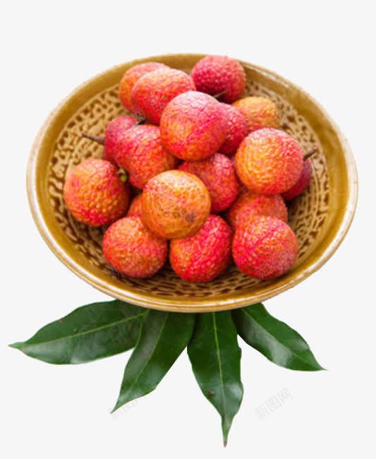 一篮荔枝png免抠素材_新图网 https://ixintu.com 水果 红色 荔枝