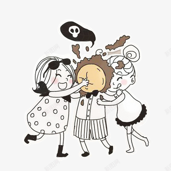 卡通人psd免抠素材_新图网 https://ixintu.com 卡通人 女人 穿裙子的