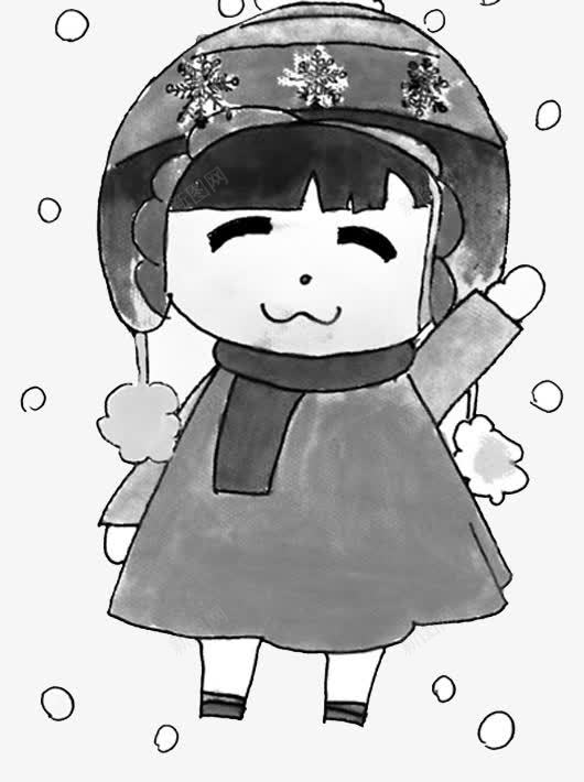 小女孩在寒风中挥手再见png免抠素材_新图网 https://ixintu.com 再见 寒风 小女孩 挥手 风中冷得发抖的人