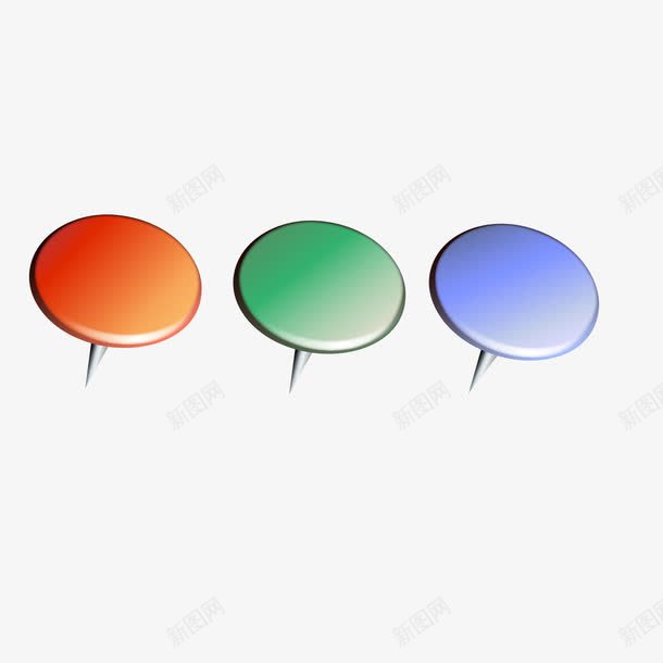 彩色图钉png免抠素材_新图网 https://ixintu.com 图钉 图钉素材 彩色 彩色图钉