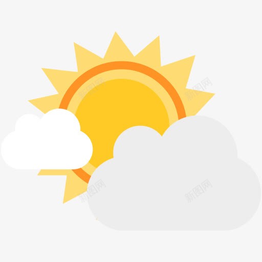 太阳云装饰卡通png免抠素材_新图网 https://ixintu.com 卡通 太阳 装饰