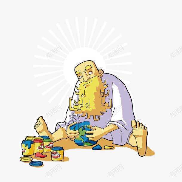 上帝创世png免抠素材_新图网 https://ixintu.com PNG图片 PNG图片素材 PNG素材 PNG素材免费 PNG素材免费下载 上帝 创世 卡通 地球