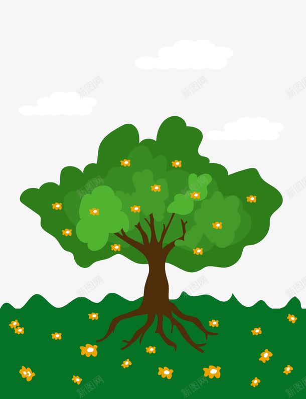 夏天的树木png免抠素材_新图网 https://ixintu.com 夏天 季节 树 树叶 氛围 绿色 花