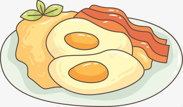 彩色手绘煎蛋美食png免抠素材_新图网 https://ixintu.com 彩色 手绘 美食 食物