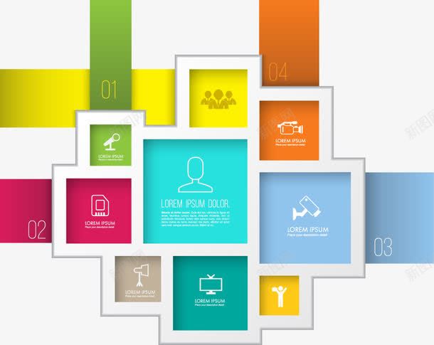 几何立体方格png免抠素材_新图网 https://ixintu.com 几何 方格 立体