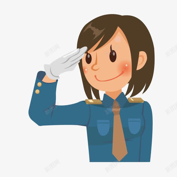 敬礼的女交警png免抠素材_新图网 https://ixintu.com 交警 制服 女交警 敬礼