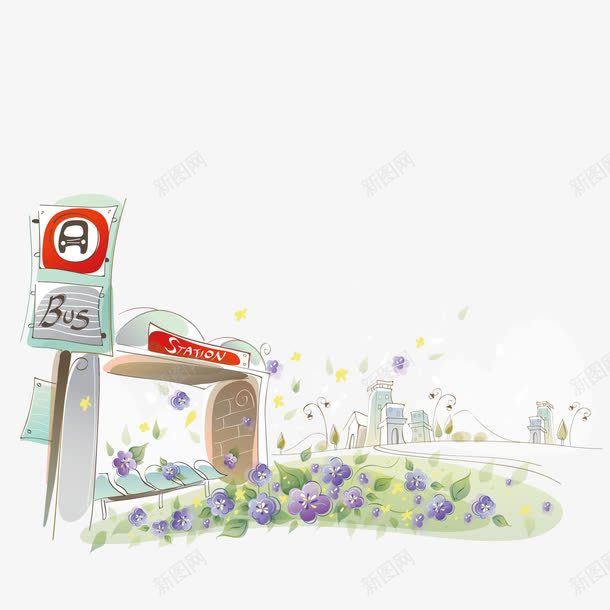 高速停车png免抠素材_新图网 https://ixintu.com 停车 大桥 高速路