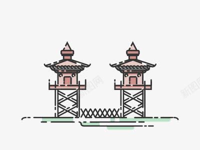 宫殿图标png_新图网 https://ixintu.com 图标 扁平化 线型