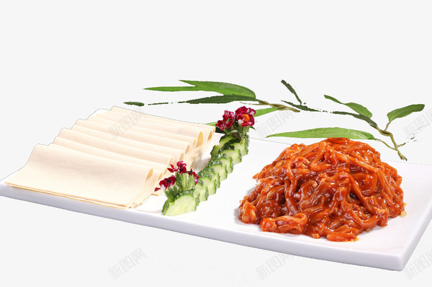 肉丝卷饼png免抠素材_新图网 https://ixintu.com 京 京酱 京酱肉丝 传统美食 摄影 热菜 肉丝 酱肉丝 餐饮美食