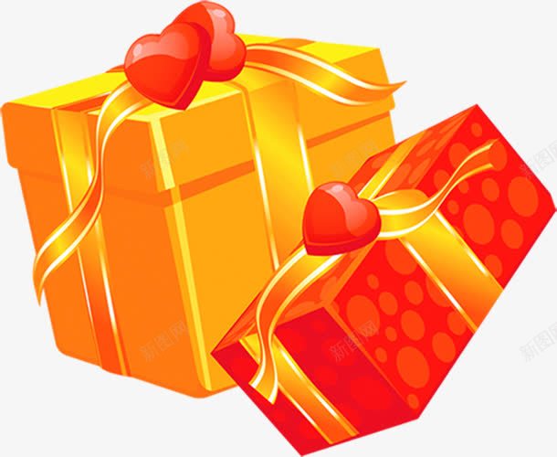 红色花纹爱心礼盒png免抠素材_新图网 https://ixintu.com 爱心 礼盒 红色 花纹