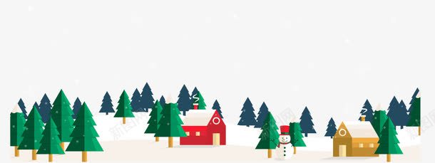 冬日雪景矢量图ai免抠素材_新图网 https://ixintu.com 冬景 小屋子 松鼠 积雪 矢量图
