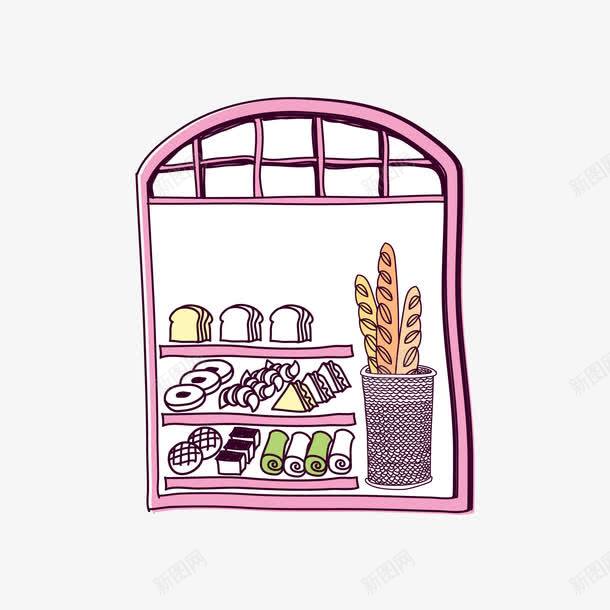 橱窗食物png免抠素材_新图网 https://ixintu.com 手绘 橱窗 食物