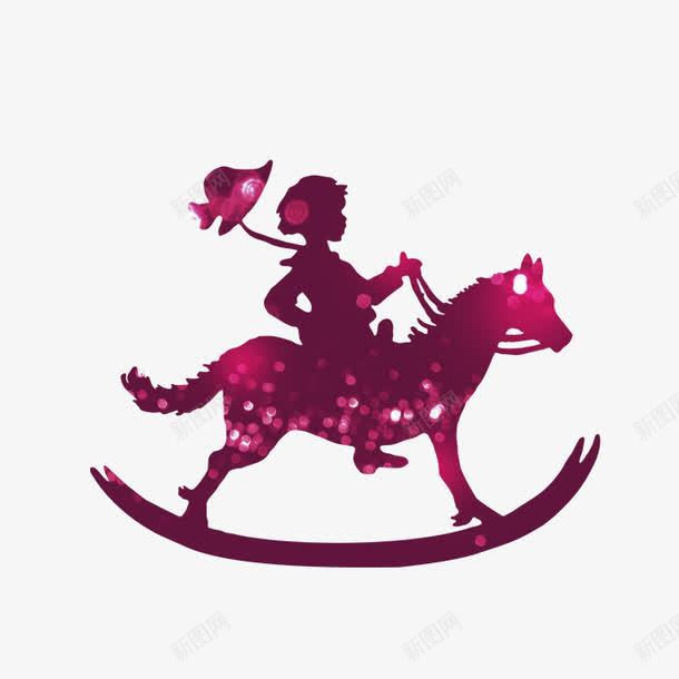 彩色骑士剪影png免抠素材_新图网 https://ixintu.com 彩色 马 骑士剪影