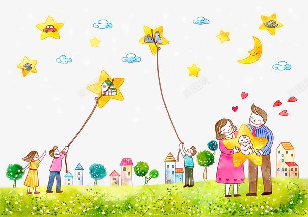 儿童乐园卡通画png免抠素材_新图网 https://ixintu.com 儿童乐园卡通画 手绘画 草地