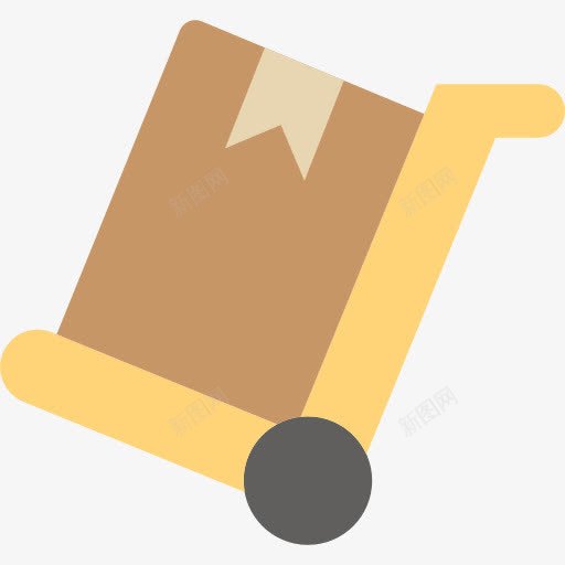 车图标png_新图网 https://ixintu.com 交付 包装 台车 商业 物流配送 箱 车 轮 运输 运输和交付