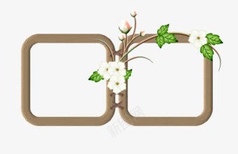 复古相框png免抠素材_新图网 https://ixintu.com 叶子 复古相框 小花
