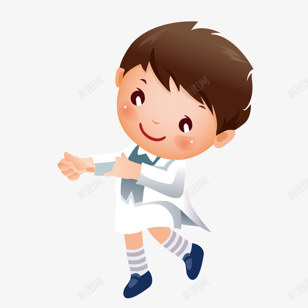 可爱卡通帅气小男孩矢量图ai免抠素材_新图网 https://ixintu.com 卡通 帅气 男孩 矢量图
