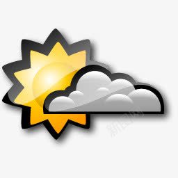 卡通太阳乌云png免抠素材_新图网 https://ixintu.com 乌云 卡通 太阳