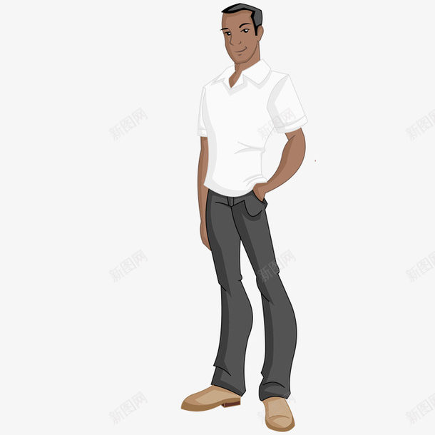 手绘黑肤色长腿男人png免抠素材_新图网 https://ixintu.com 手绘 手绘长腿男人 手绘黑肤色长腿男人PNG 男人 长腿 黑肤色