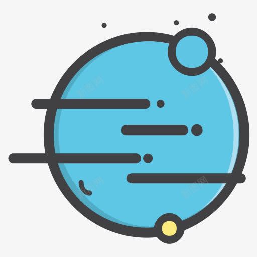 蓝色行星卡通可爱png免抠素材_新图网 https://ixintu.com 卡通 可爱 蓝色 行星