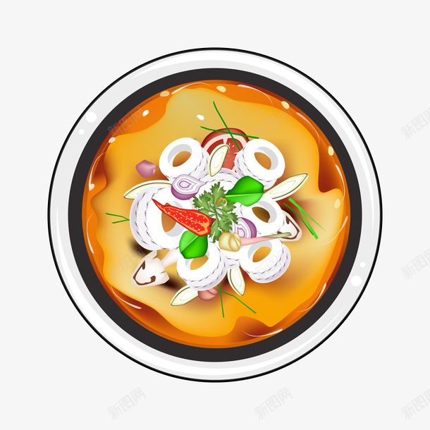 一碗面矢量图ai免抠素材_新图网 https://ixintu.com 装饰 食物 矢量图