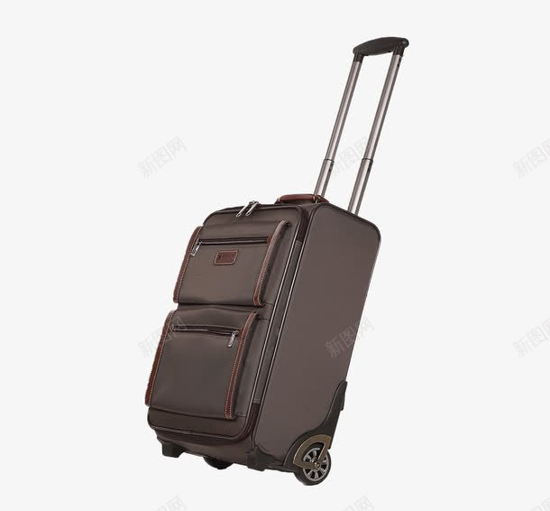 旅行行李箱psd免抠素材_新图网 https://ixintu.com 手提 时尚 棕色 滑轮 简约