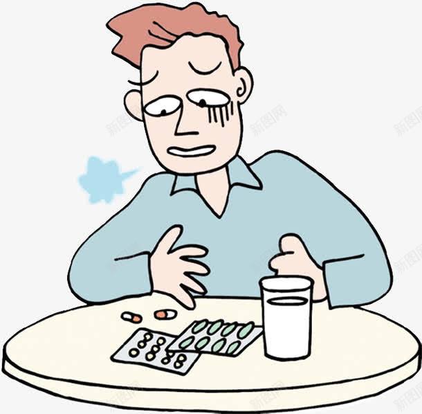 生病png免抠素材_新图网 https://ixintu.com 医疗插画 卡通 手绘